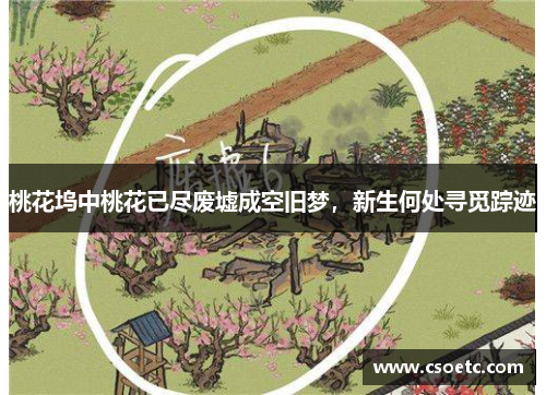 桃花坞中桃花已尽废墟成空旧梦，新生何处寻觅踪迹